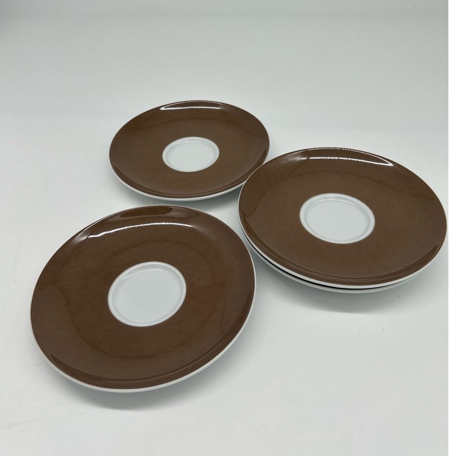 ROSENTHAL dessert PLATE SET in brown