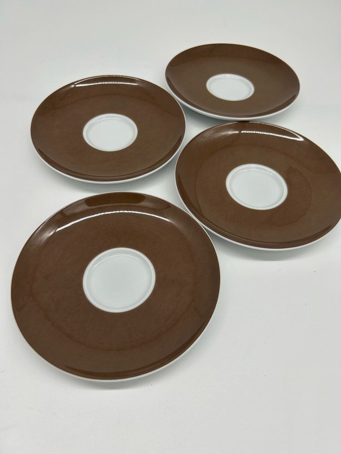 ROSENTHAL dessert PLATE SET in brown