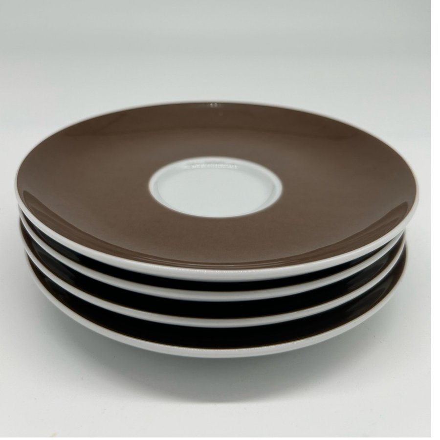 ROSENTHAL dessert PLATE SET in brown