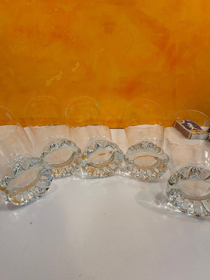 Retro longdrinkglas ölglas vintage svensk kristall GEBE