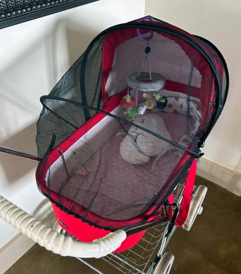 NYTT Myggnät för barnvagn vagga etc | 2 dragkedjor | Elastiskt nät |
