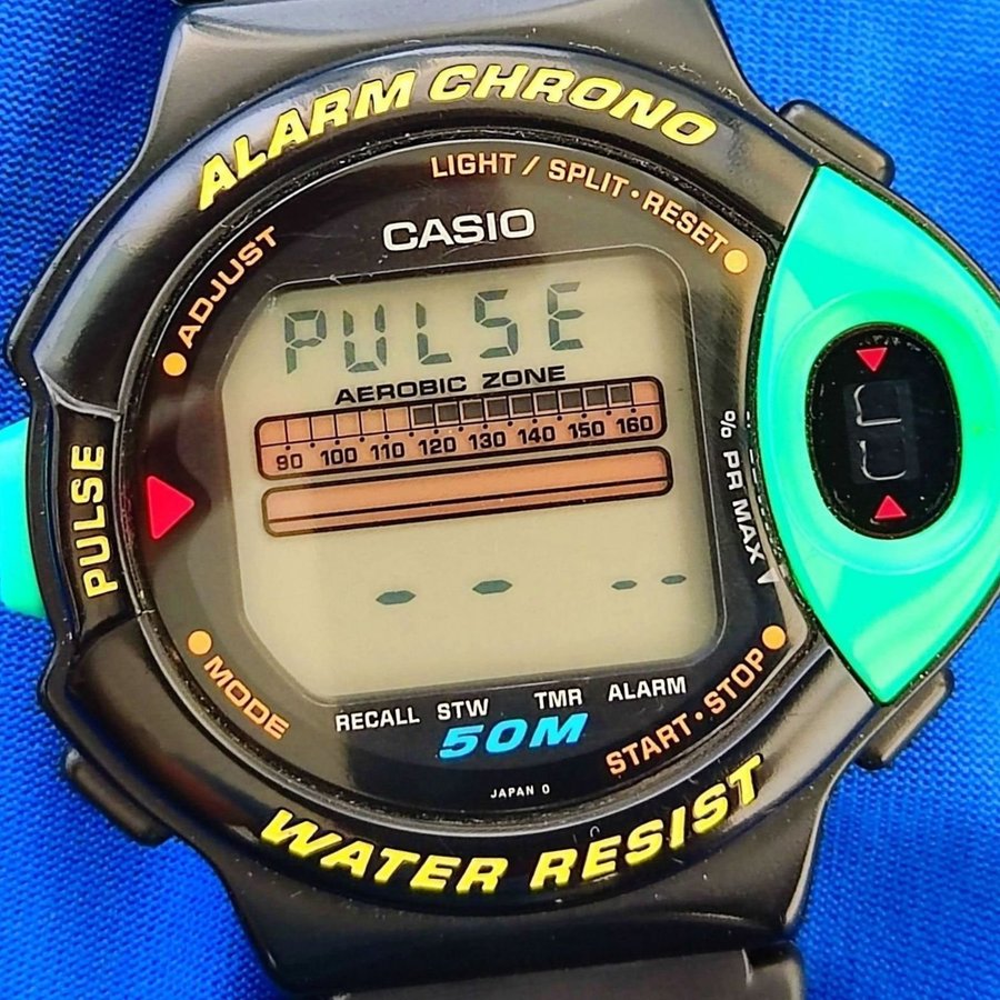 Ultra rare casio made in Japan JP200W heart rate monitor pulse 1989