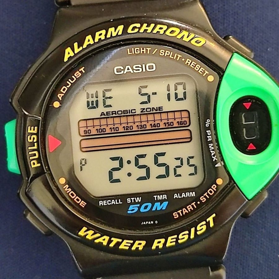 Ultra rare casio made in Japan JP200W heart rate monitor pulse 1989