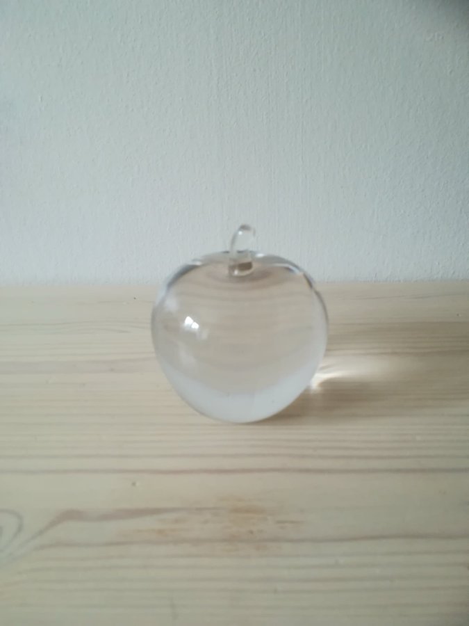 Äpple Glas Glasäpple Transparent Målerås Glasbruk Handblåst Prydnad Dekoration