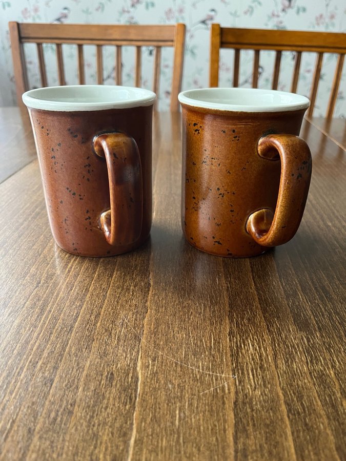 RETRO VINTAGE GUSTAVSBERG COQ UGNSSÄKERT STIG LINDBERG JUMBO KOPP MUGG TEKOPP 2S