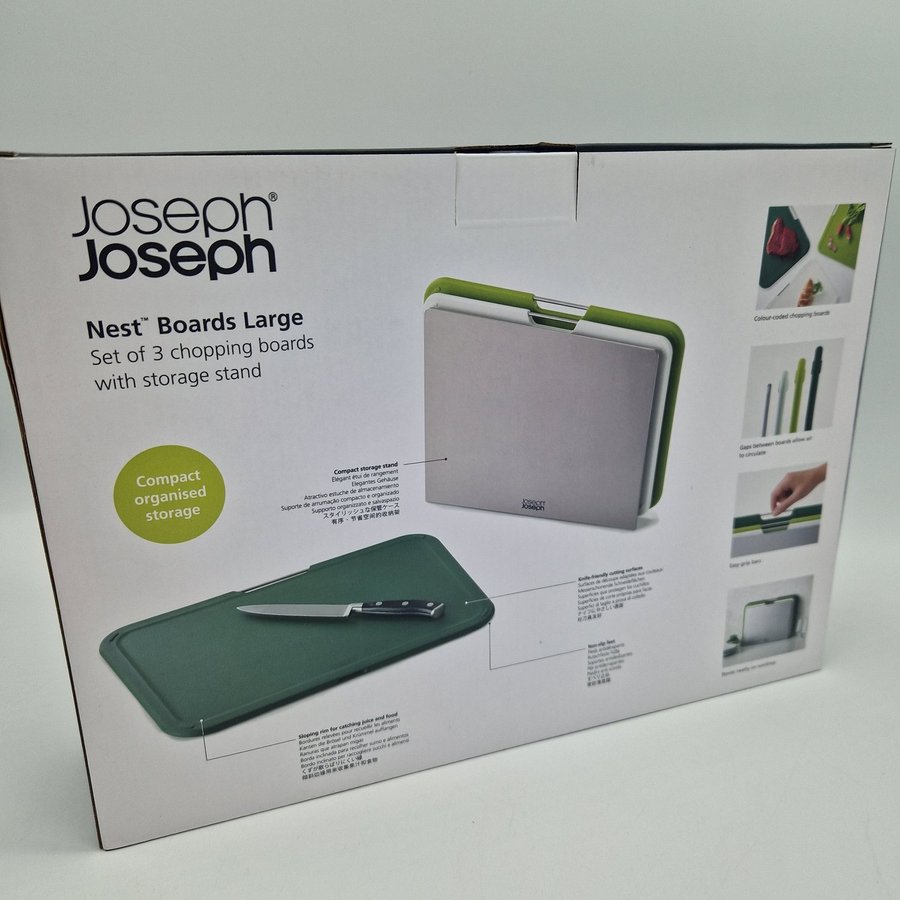 Joseph Joseph Nest Skärbrädor Large 3-pack Grön