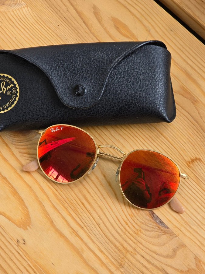 Ray-Ban round metal orange