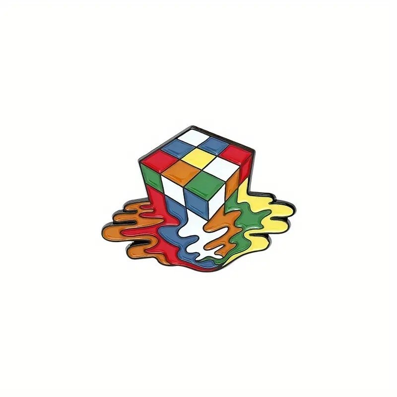 Kuben splash Pin Brosch Badge Rubiks kub