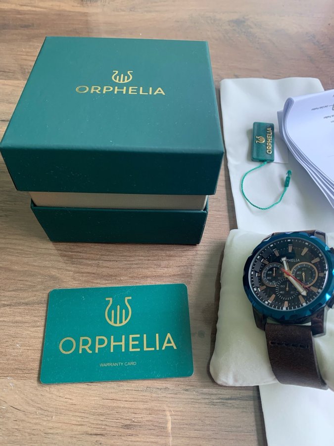 Orphelia Herrklocka med Bruna Läderarmband