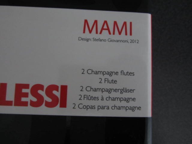 1 KRONA NYA ALESSI MAMI 2 CHAMPAGNEGLAS VINGLAS CHAMPAGNE STEFANO GIOVANNONI