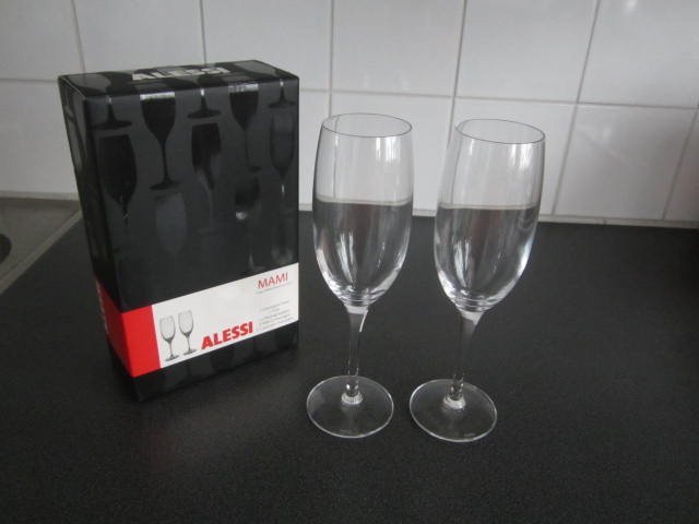 1 KRONA NYA ALESSI MAMI 2 CHAMPAGNEGLAS VINGLAS CHAMPAGNE STEFANO GIOVANNONI