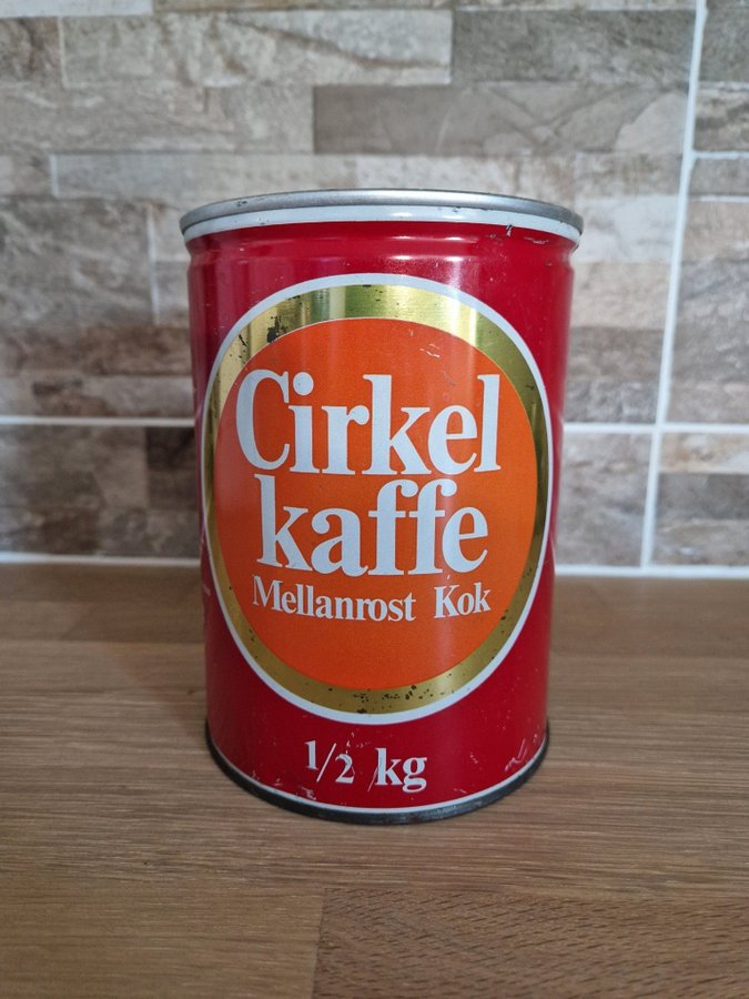 Retro Plåtburk Cirkel Kaffe 1/2kg