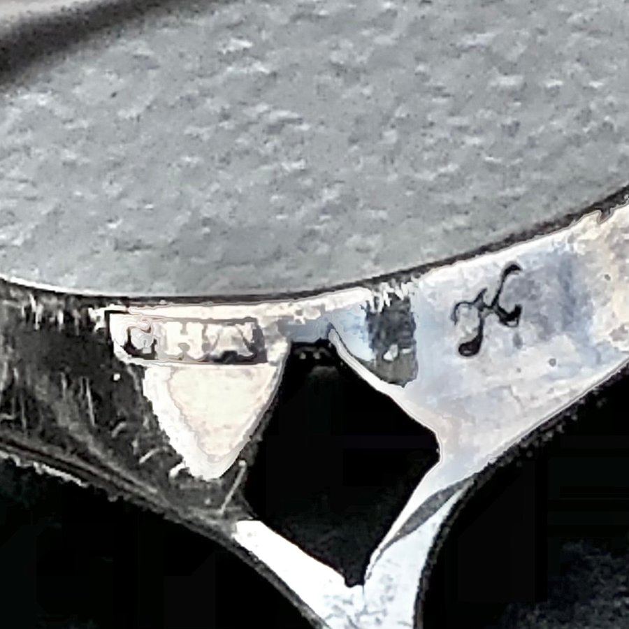 925 silver svart sten uggla ring - sterlingsilver