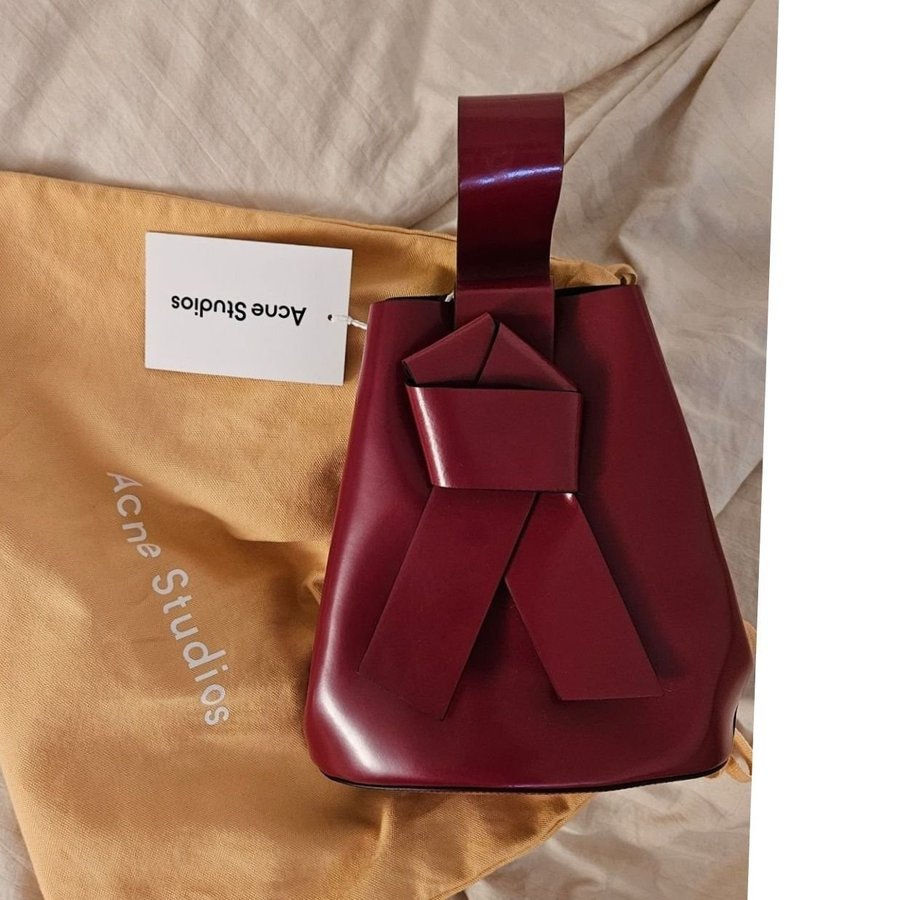 Acne studios Musubi Leather Bag Burgundy Red