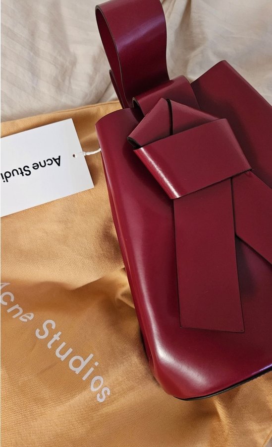 Acne studios Musubi Leather Bag Burgundy Red