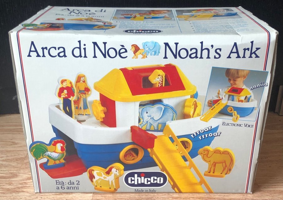 Noaks ark/Noah’s ark från Chicco från 90-talet (båt djur människor) - oanvänd