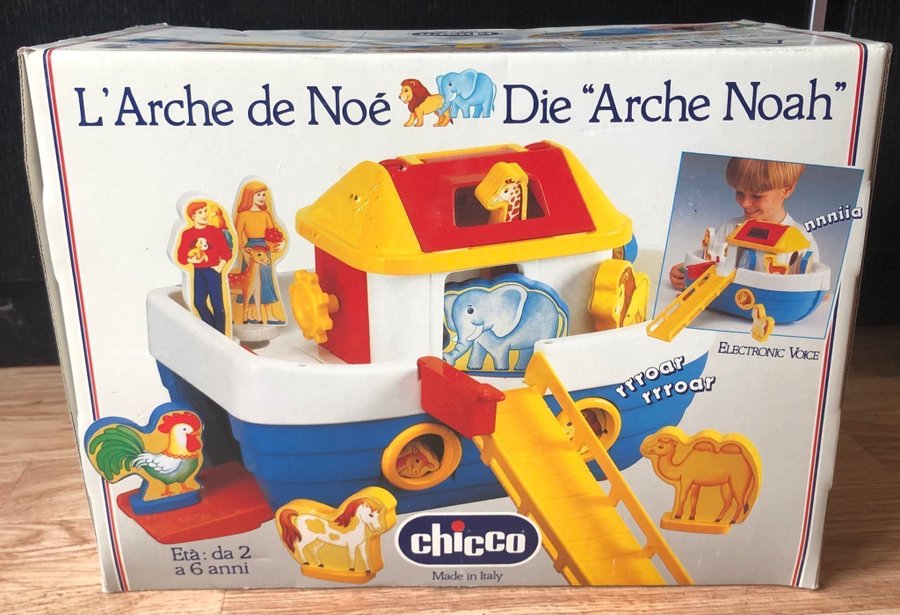 Noaks ark/Noah’s ark från Chicco från 90-talet (båt djur människor) - oanvänd