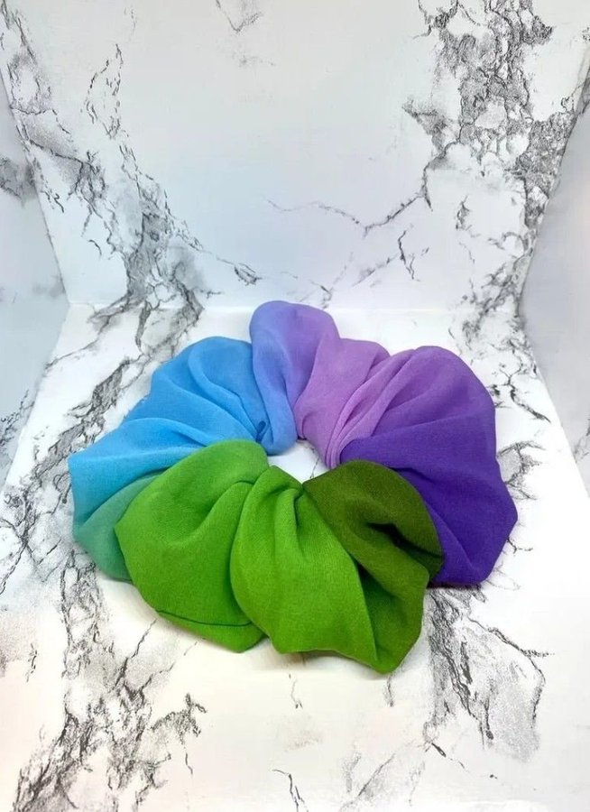 Ombre Organza XL överdimensionerad Scrunchie hårsnodd Enchanted Scrunch HELT NY!