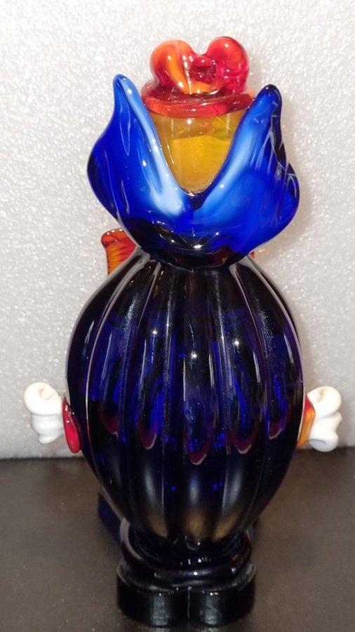 FIGURIN Clown Murano Glas Italien - Höjd 19 cm Italy