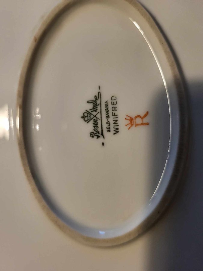 En stor signerad tallrik från det berömda företaget ROSENTHAL Bavaria ca 25x39