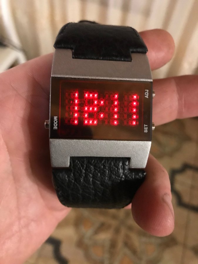 Ultmost Digital Watch with Leather Strap