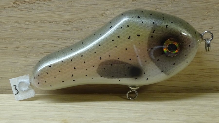 Humpback Handgjort fisk bete för gädda färgen Regnbåge