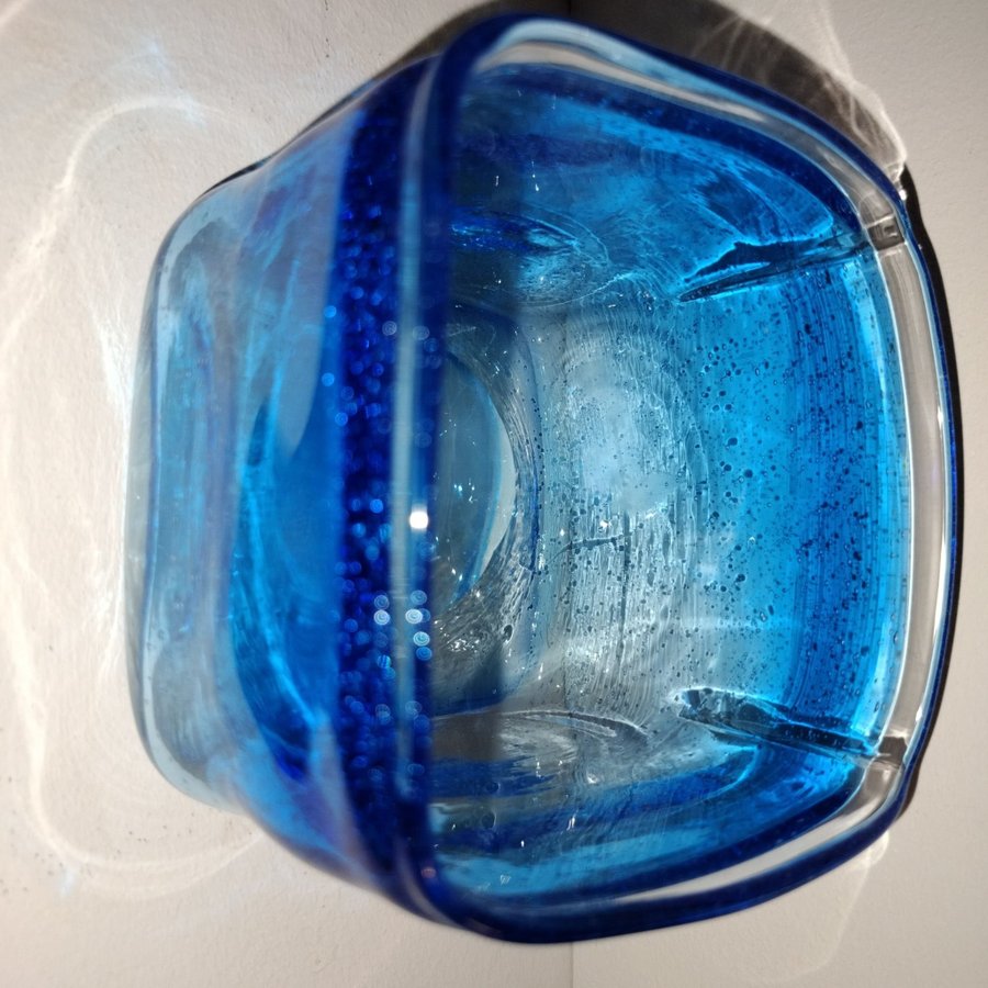 Handblåst**Blått Glas