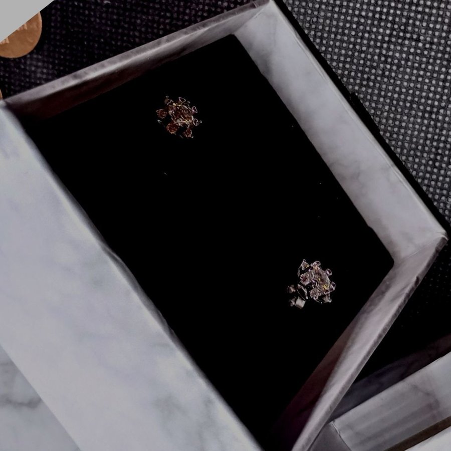 925 Sikver Earrings with Moissanites (Uncertified)