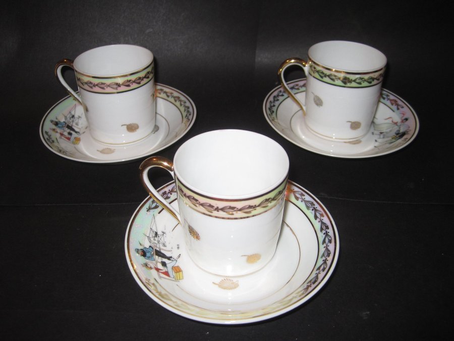 Limoges moccakoppar 3 st France