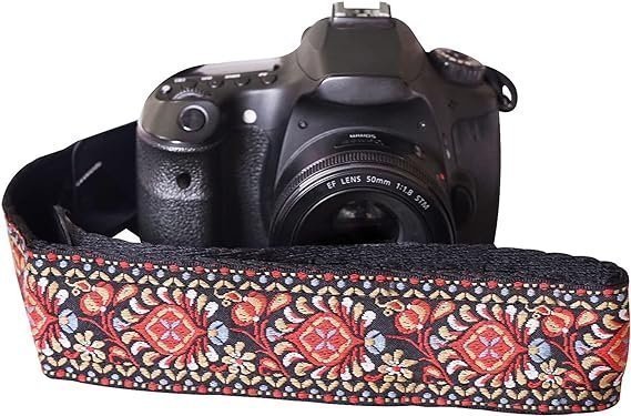 NY Elegant vintage broderad axel-halsrem Nikon Cannon DSLR mfl |