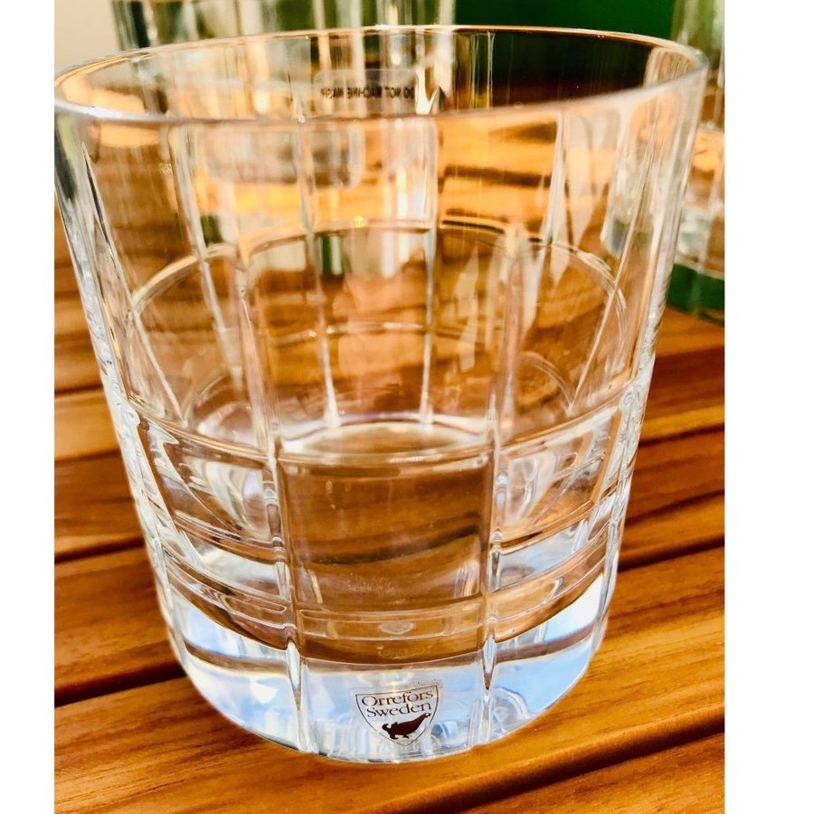 Orrefors Street Karaff med 4 glas whisky kristall