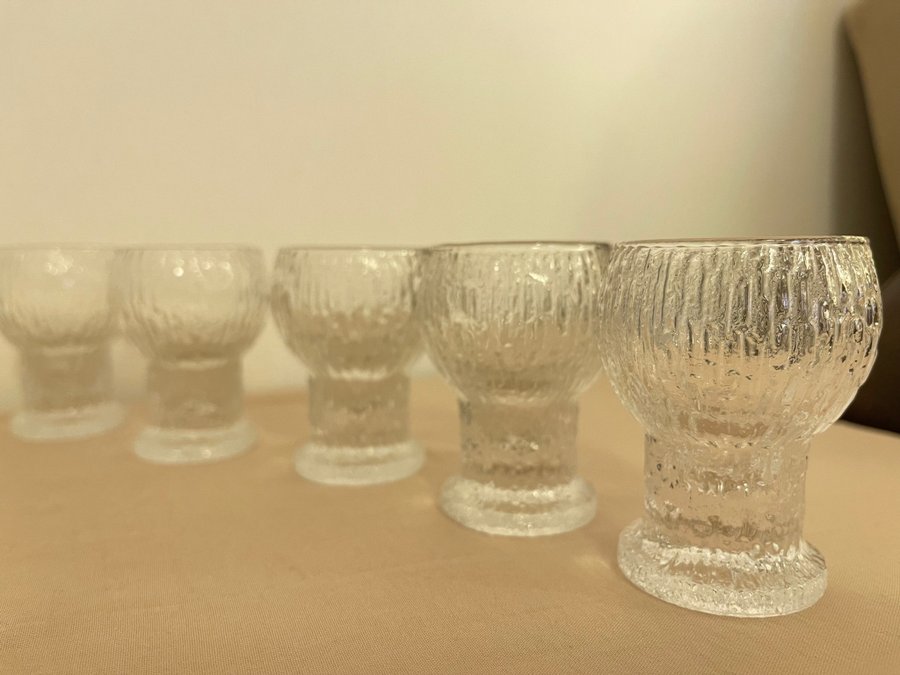 4 st Iittala Timo Sarpaneva Kekkerit snapsglas