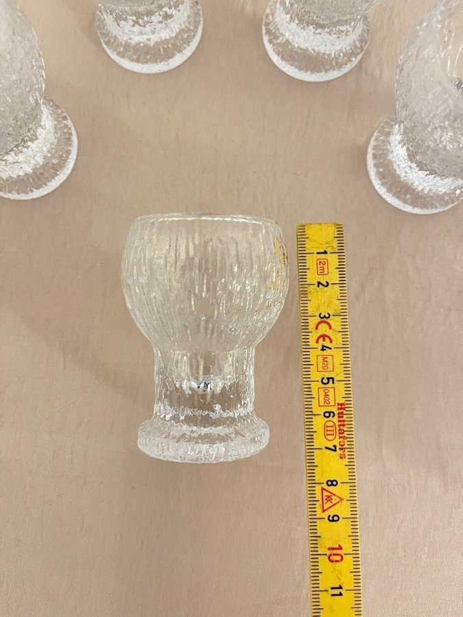 4 st Iittala Timo Sarpaneva Kekkerit snapsglas