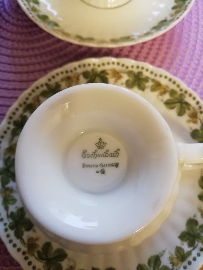 Eschenbach bavaria "Vinranka" 6 St kaffekoppar +fat