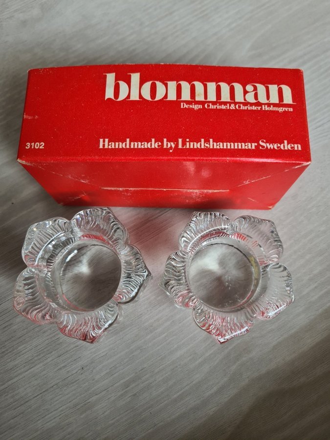 Lindshammar Sweden "Blomman"design Christel  Christer holmgrenvärmeljushållare