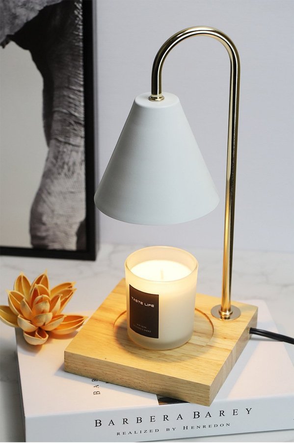 White Metal Candle Lantern Aroma Candle Warmer Wax Melting Lamp