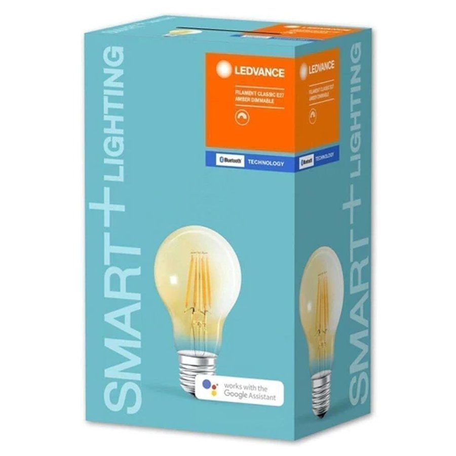 4 x LED Filament Smart+ 55W E27 Guld Dimmbar Bluetooth