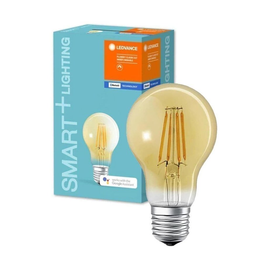 4 x LED Filament Smart+ 55W E27 Guld Dimmbar Bluetooth