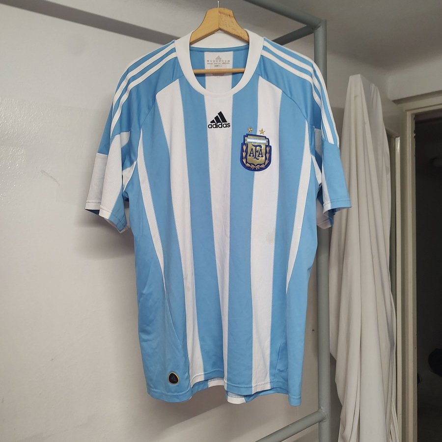 Adidas Argentina 2009 Home Jersey t-shirt storlek XL