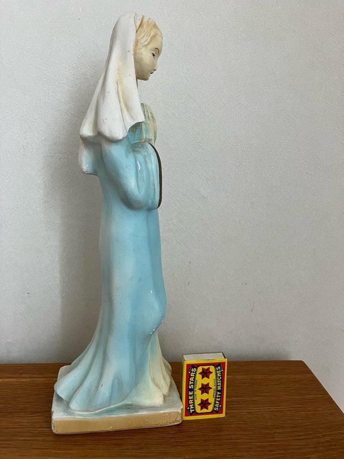 Madonna Äldre gipsfigur