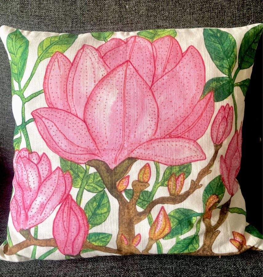 Kuddfodral ”Magnolia" -Design av Katarina Segerpalm