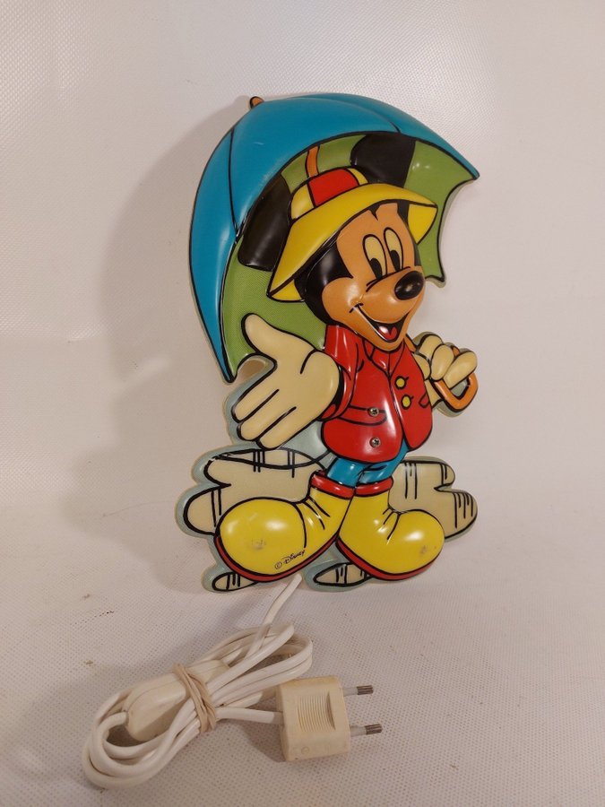 Vägglampa musse pigg Disney vintage lampa