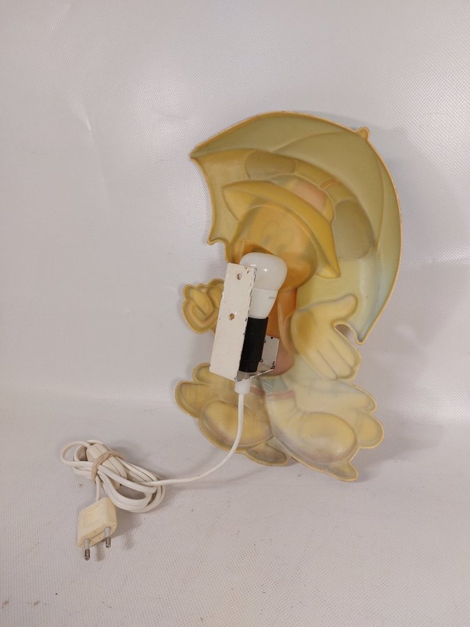 Vägglampa musse pigg Disney vintage lampa
