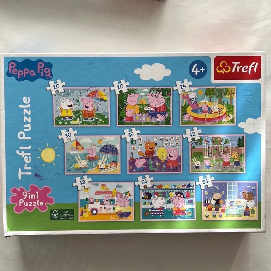 2st Trefl Pussel 9 i 1 Greta gris paw patrol