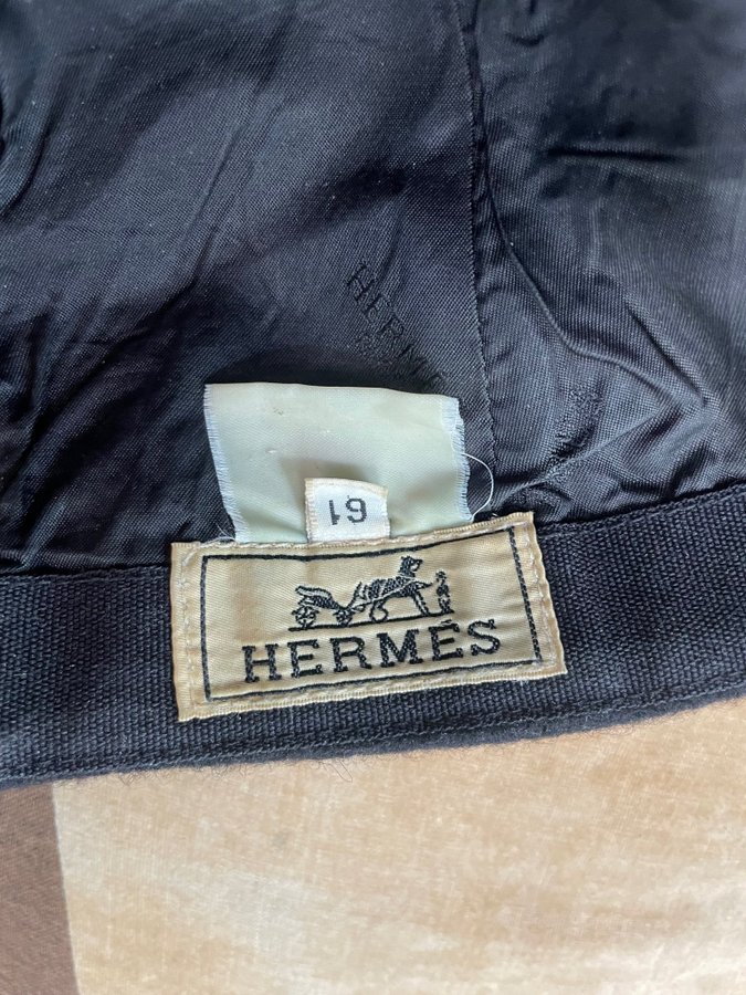 Hermès sort kasket størrelse 61