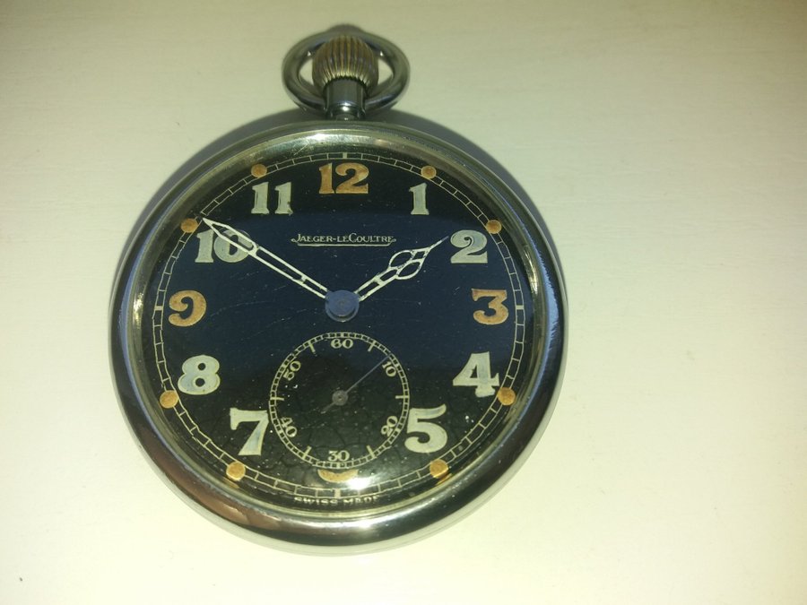 Military pocket watch Jaeger LeCoultre GSTP Switzerland for Great Britain