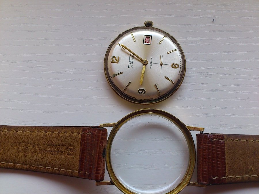 Gold '' 750 - 18 K '' wristwatch '' F A Z E T T A '' Diameter 34 mm