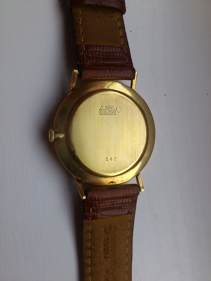 Gold '' 750 - 18 K '' wristwatch '' F A Z E T T A '' Diameter 34 mm