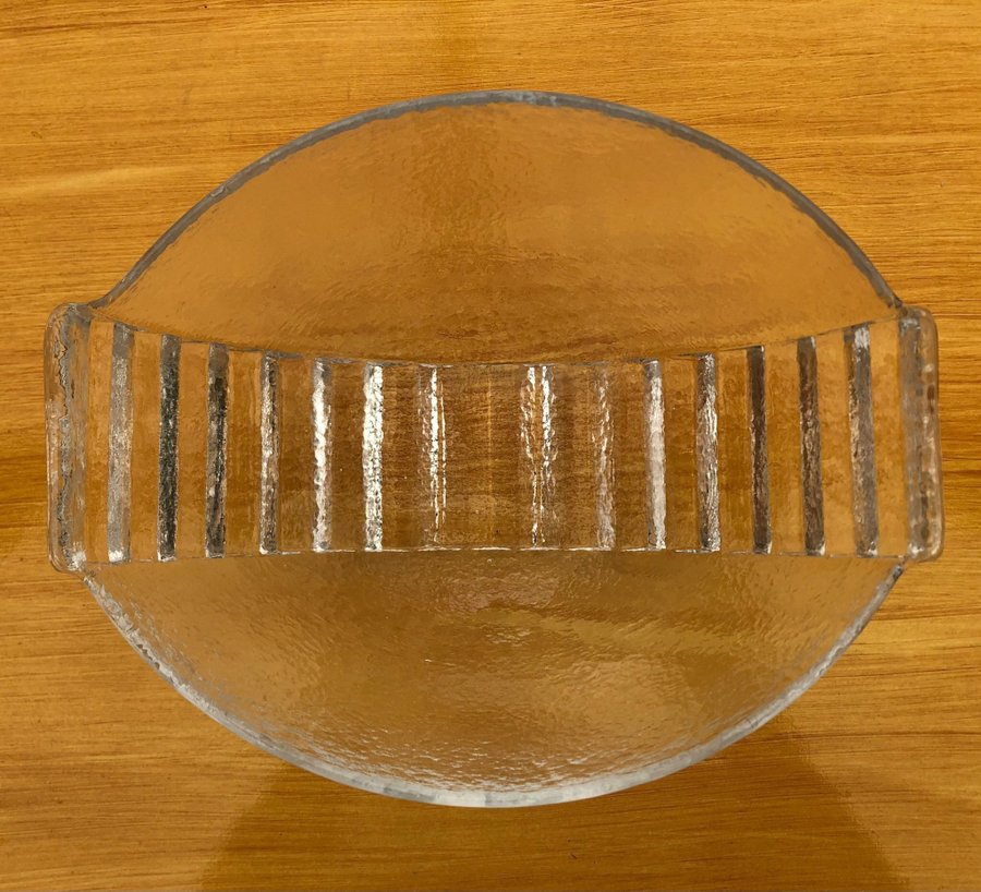 Unik Skål / Fruktskål Konstglas Frostat glas