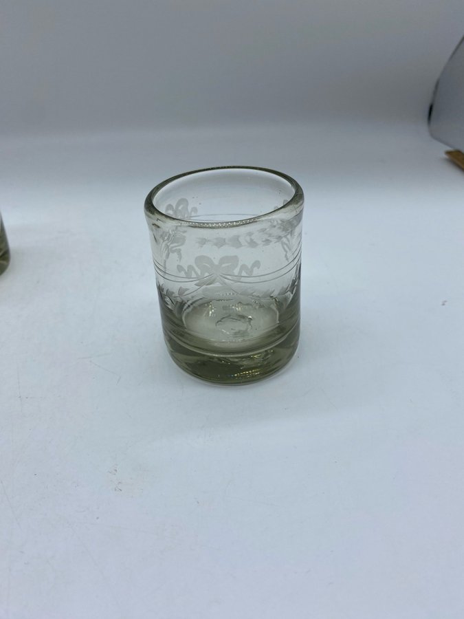 4st Likörglas Antik Reijmyre Glas Konstglas